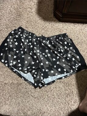 Nike Black Star-Pattern Athletic Shorts